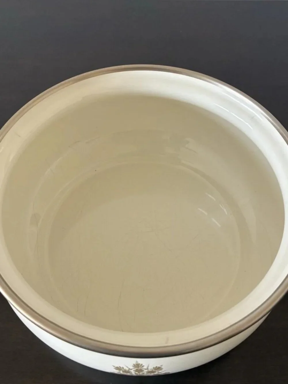 Vintage Asta Dutch Oven German Enameled Casserole Pot with Lid 8.5”